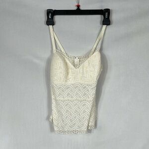 Cosabella Lace Cami Size M Cream Ivory Built In Bra Back Zipper